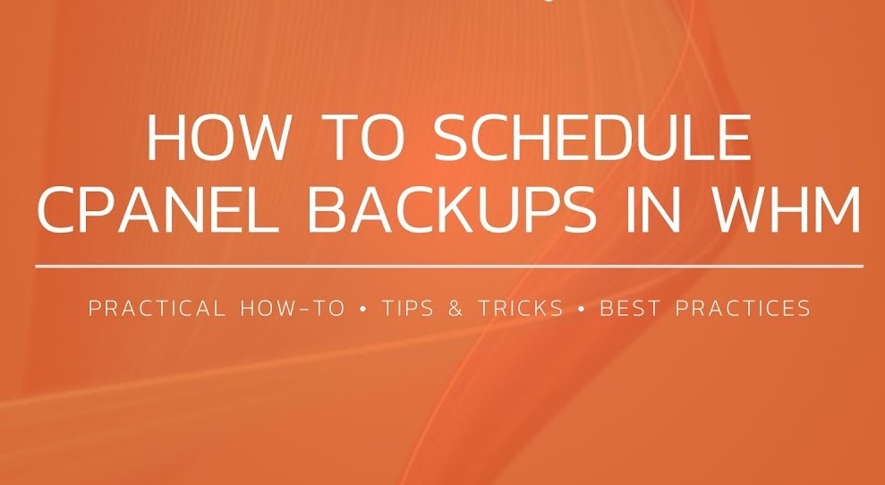 scheduling cPanel Backups in WHM